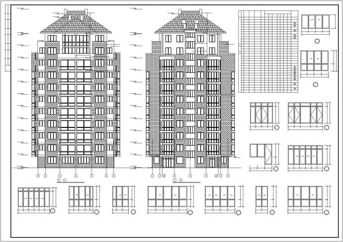 某住宅楼建筑施工CAD设计图纸方案_图1