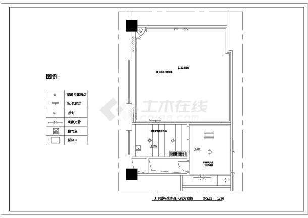 某酒店标准客房家装cad布置施工详细图-图一