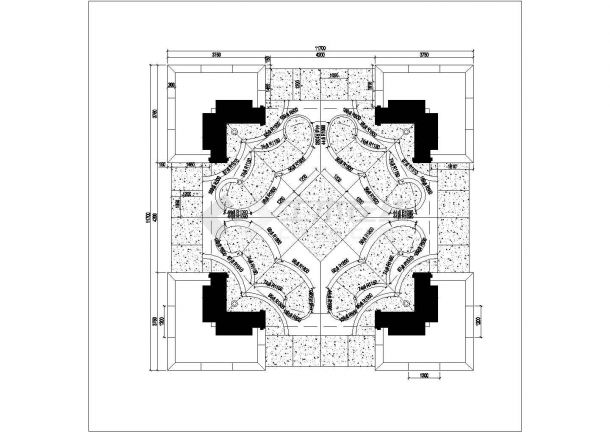 漂亮的欧式景观亭施工说明详细图纸-图一