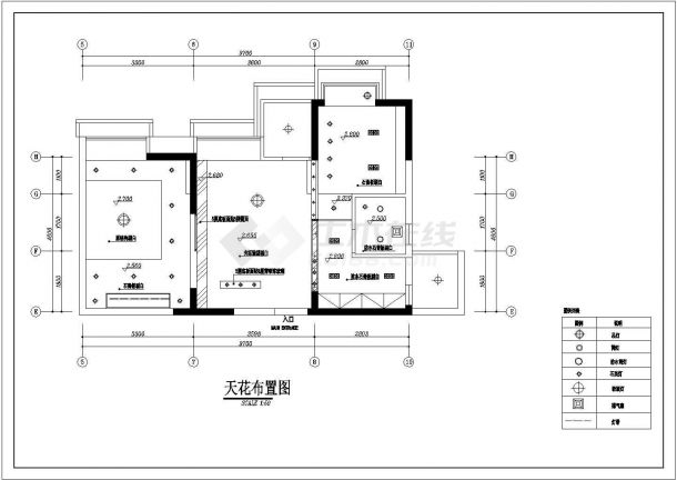 深圳市某处住宅室内装修设计详图-图一