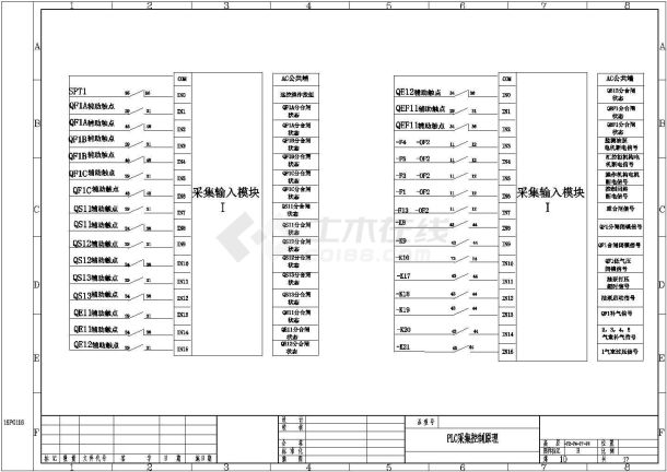 某公司2号可编程控制器电气cad原理图-图一