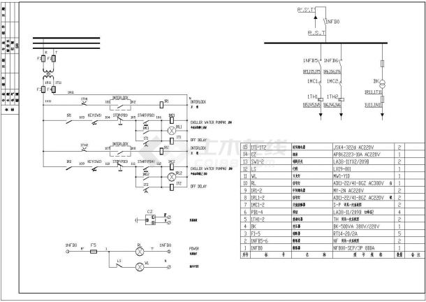某公司配电盘系统图控制电气cad原理图-图二