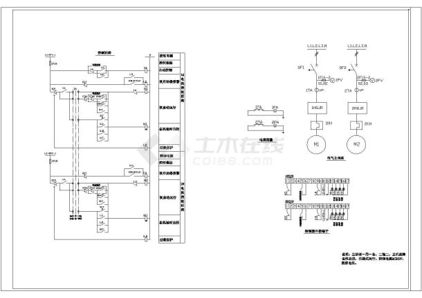 某公司软启动控制电气cad原理图-图一