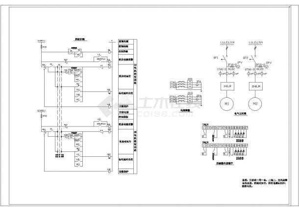 某公司软启动控制电气cad原理图-图二