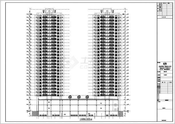 某地32层高层商住楼建筑设计方案图-图一