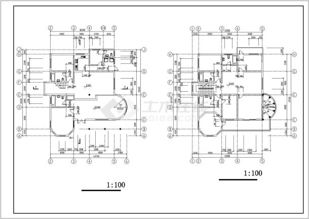 四套经典的欧式别墅建筑施工图纸整合-图一