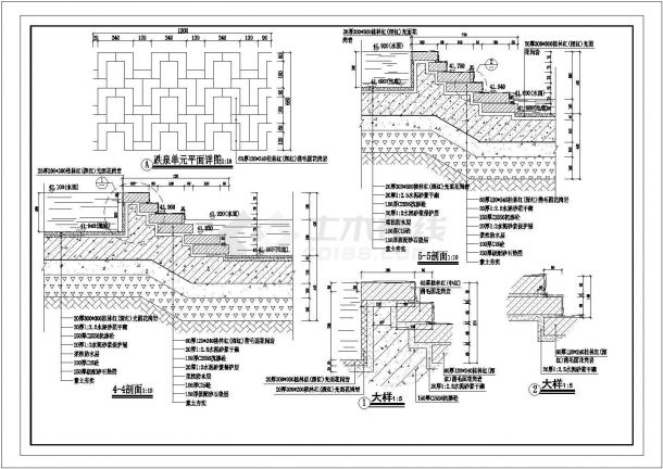 某地比较好的园林木亭建筑设计图（共6张）-图二