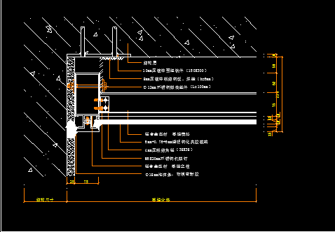 高层建筑玻璃幕墙详细施工cad设计方案图纸-图一