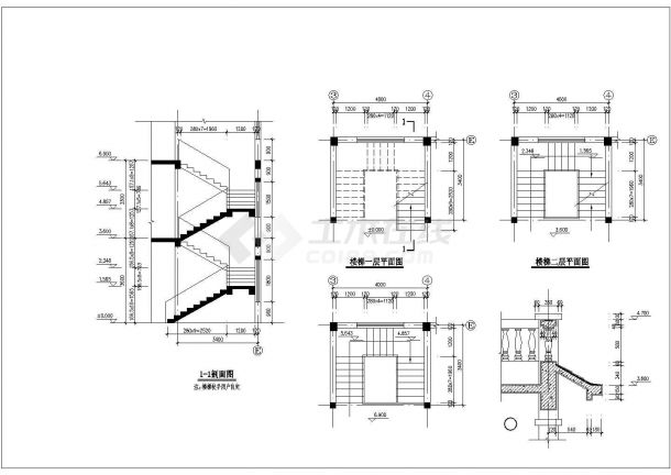 单栋别墅建筑施工图纸（共10张）-图二