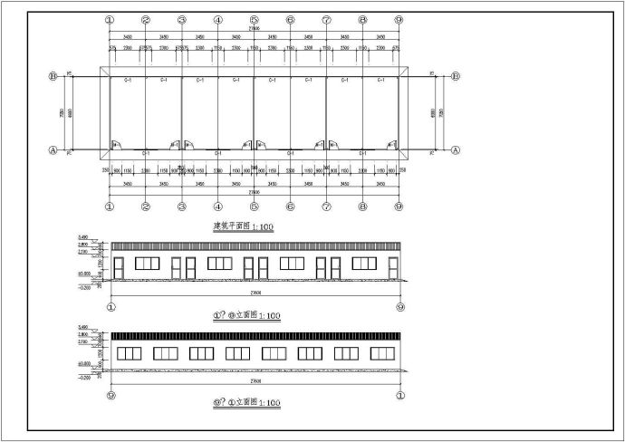 某地震灾区过渡安置房建筑设计施工图_图1