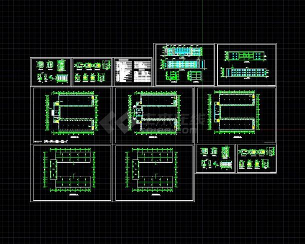 某地大型厂房建筑cad设计施工图（共12张）-图一