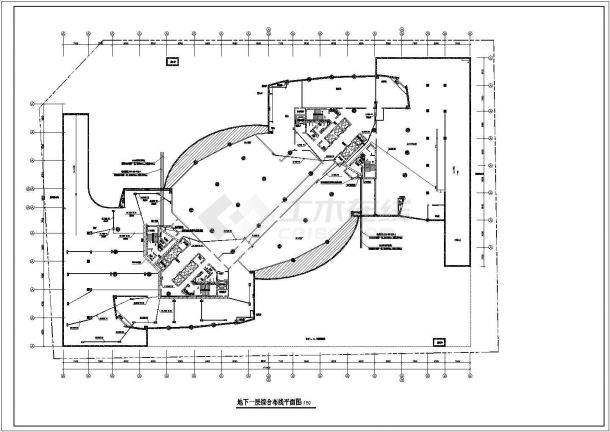 某地区办公楼综合布线电气cad设计施工图-图二