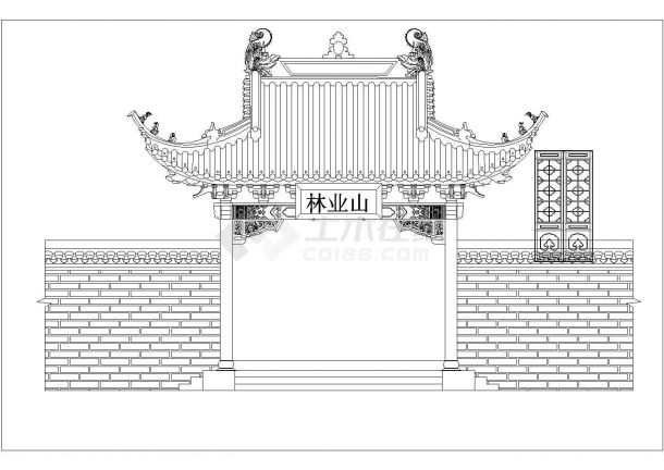 一些关于园林寺庙建筑方案图施工图-图一