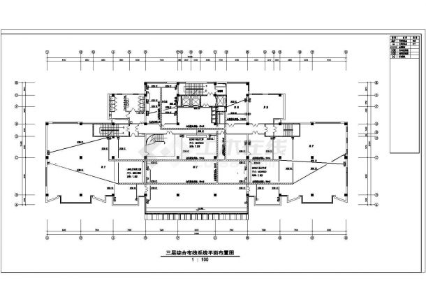 某地区外贸大厦综合布线电气cad设计施工图-图二