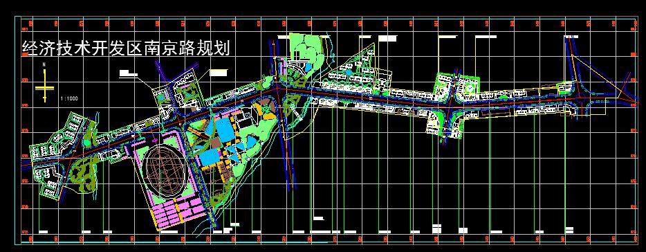 某经济开发区南京路规划图（节点详细）