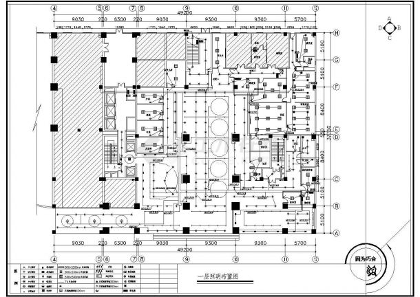  Electrical cad design drawing for lighting layout of a hospital in an area - Figure 2