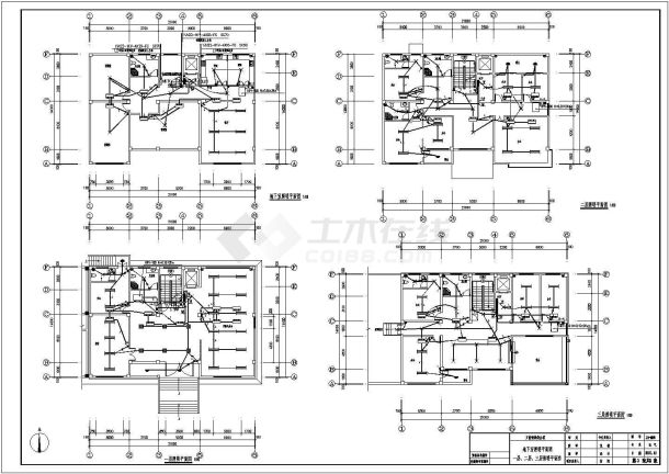 某三层办公楼（带地下室）电气设计图纸-图一