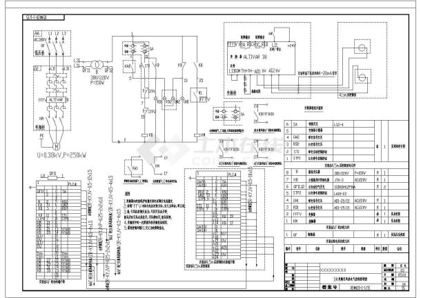 某地区40T锅炉房电气cad设计施工图-图一