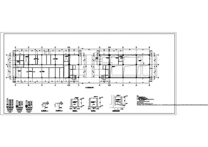 某混凝土框架教学楼结构施工图（带消防水池地下室）_图1