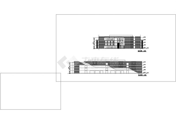 商场平立面图建筑设计cad施工图-图一