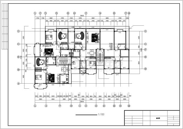 商业住房楼筑设计cad方案图图纸-图一