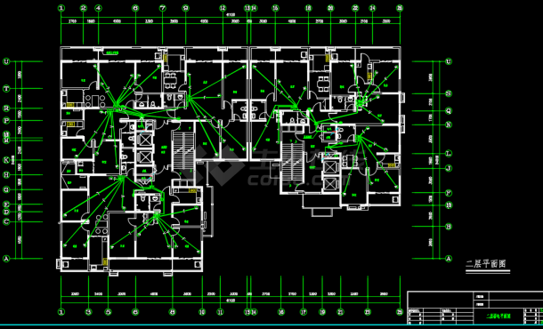 某地二十三层综合住宅楼电施CAD图-图一