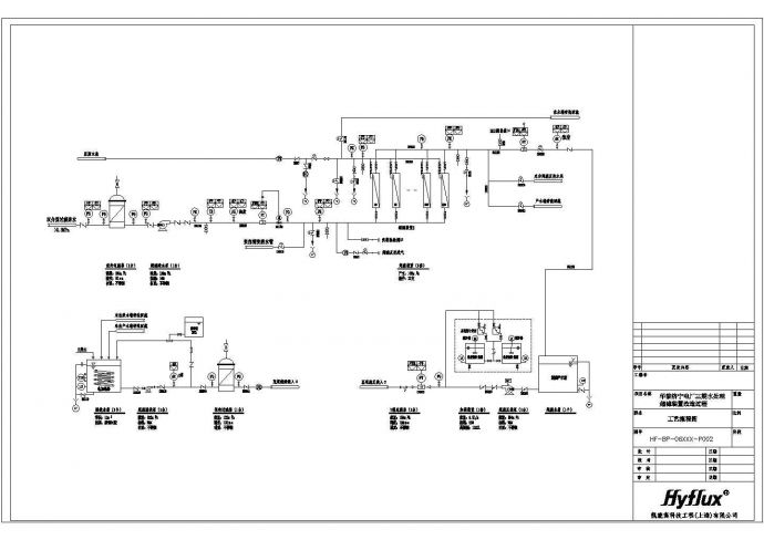 某厂三期水处理超滤工艺处理流程图_图1