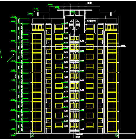 张家口某塔式11层高层住宅施工图