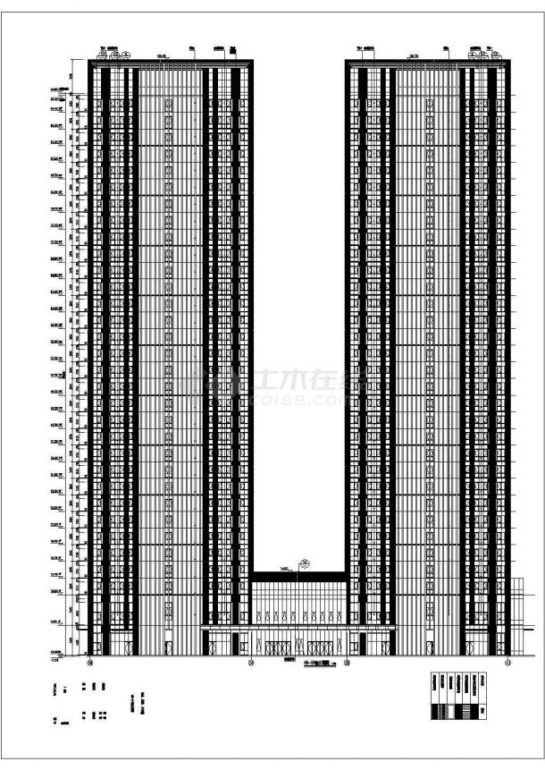 32层框架结构住宅楼建筑设计施工图-图二