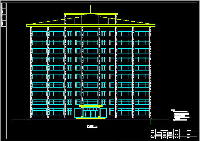5000多平米十层框剪结构办公楼建筑图毕业设计（含开题报告、图纸）