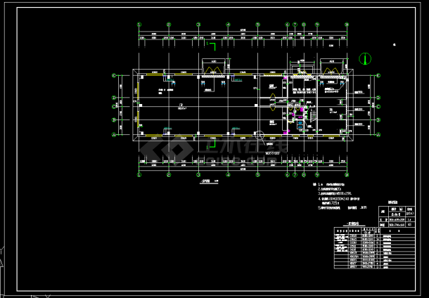 某地某工业厂房设计cad平面图纸-图一