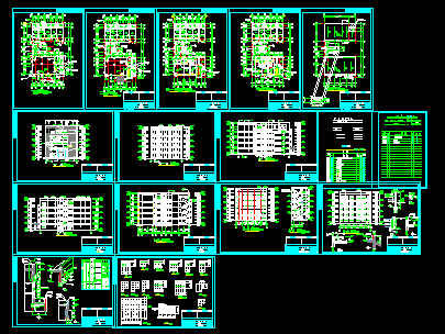 办公综合楼建筑施工全套CAD设计图纸-图一