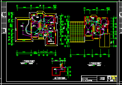 熬薇别墅建筑电气设计施工CAD图纸-图二