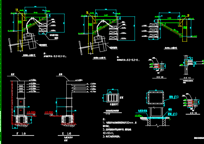 配电间及脱硫区域电缆通道布置及安装图_图1