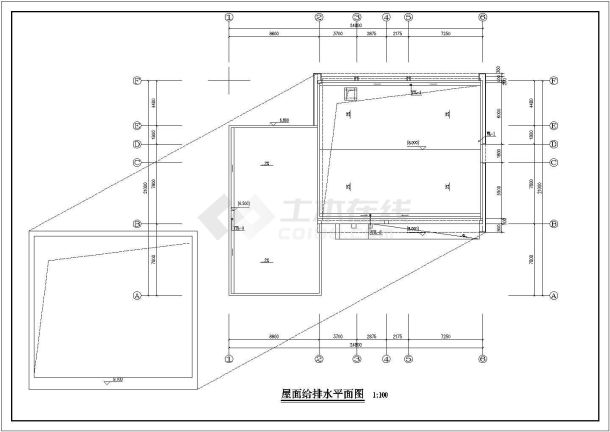 某地区两层钢结构办公楼建筑设计施工图-图二