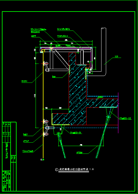点式玻璃幕墙节点cad施工设计方案大样详图