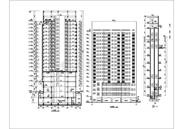 某地十八层框剪结构商住楼建筑设计施工图纸-图一