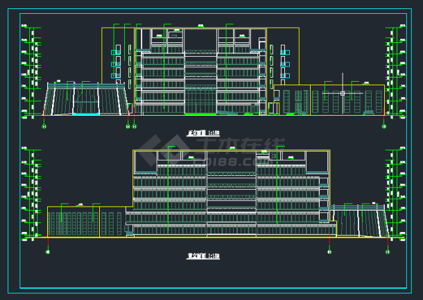 某地区文管所办公楼建筑设计CAD施工图-图二