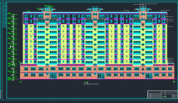 某市区12层住宅楼全套建筑设计CAD施工图-图二