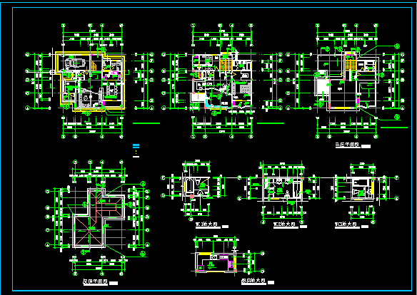 某多层别墅平面设计CAD详图图纸_图1