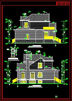 某两套别墅方案CAD详情带效果图-图一