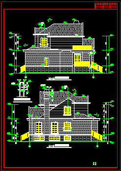 某两套别墅方案CAD详情带效果图_图1