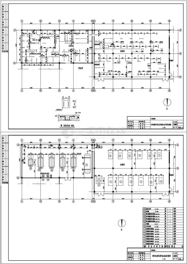 氨制冷机房设计平面图及系统原理图-图二