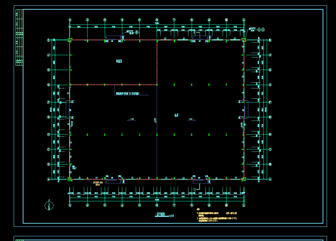 某地区某钢构厂房设计cad建筑施工图_图1