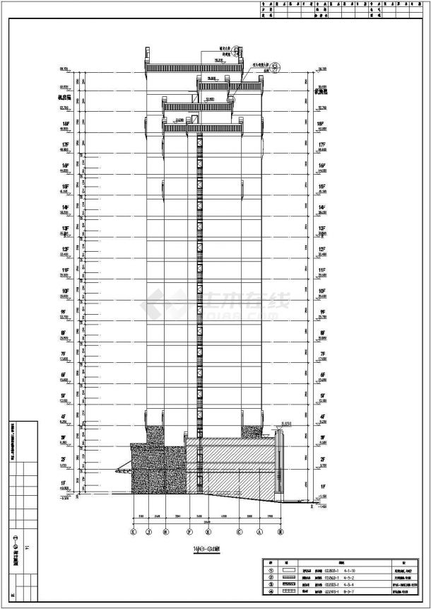 某地18层剪力墙结构商住楼建筑施工图-图二