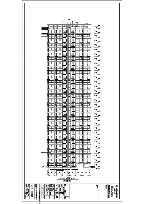 无锡某地30层剪力墙结构住宅建筑设计施工图纸-图一