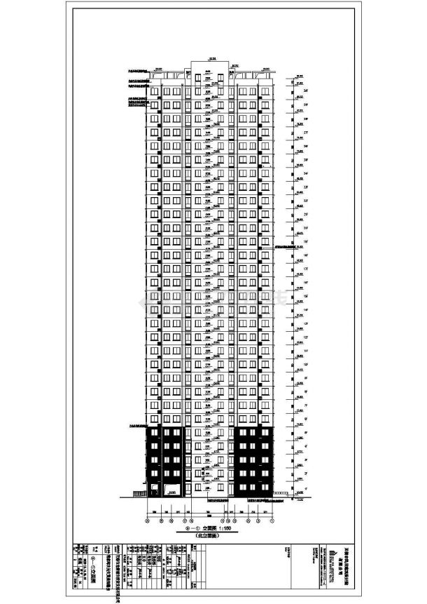 无锡某地30层剪力墙结构住宅建筑设计施工图纸-图二