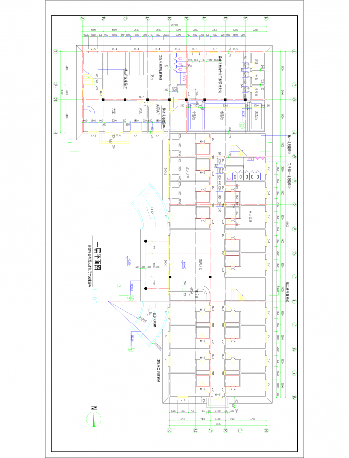 精品宾馆全套建筑施工CAD图（共9张）_图1