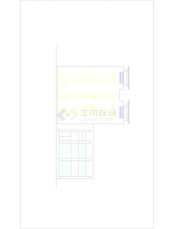 豪华宾馆详细设计方案CAD图（共13张）-图二
