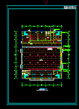 餐饮中心全套详细电气设计与施工CAD图-图二